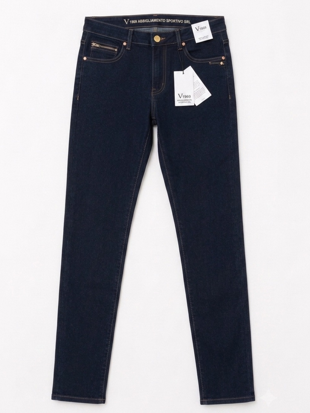 V1969 Abbigliamento Sportivo Women’s Dark Wash Skinny Jeans NWT WD17 Size 28